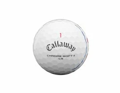 Callaway Chrome Soft X LS Triple Track Golf Balls | White -Golf Clothing Sales Shop CSX LS Golf Ball 2021 Triple Track White Front View