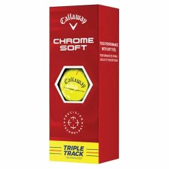 Callaway Chrome Soft Triple Track Golf Balls | Yellow -Golf Clothing Sales Shop Callaway 2022 Chrome Soft Triple Track Golf Balls Yellow 4