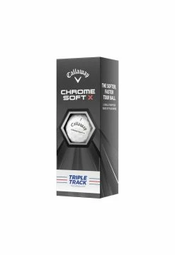 Callaway Chrome X Soft Triple Track Golf Balls | White -Golf Clothing Sales Shop Callaway Chrome Soft Triple Track Golf Balls White 68