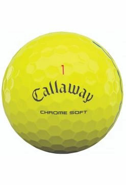 Callaway 2021 Chrome Soft Triple Track Golf Balls | Yellow -Golf Clothing Sales Shop Callaway Chrome Soft Triple Track Golf Balls Yellow 130