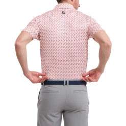 FootJoy Leaping Dolphins Print Lisle Golf Shirt 88352 -Golf Clothing Sales Shop FJ 88352 03