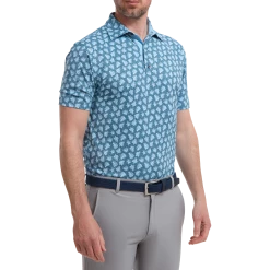 FootJoy Shadow Palm Print Pique Golf Shirt 88375 -Golf Clothing Sales Shop FJ 88375 02