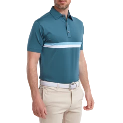 FootJoy Double Chest Band Pique Golf Polo Shirt 88391 -Golf Clothing Sales Shop FJ 88391 02
