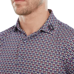 FootJoy Half Moon Geo Print Golf Polo Shirt 80012 -Golf Clothing Sales Shop FootJoy Half Moon Geo Print Golf Polo Shirt 80012 13