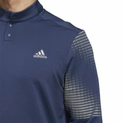 Adidas Statement COLD.RDY Long Sleeve Golf Polo Shirt HF6582 -Golf Clothing Sales Shop HF6582 7 APPAREL OnModel DetailView1 white