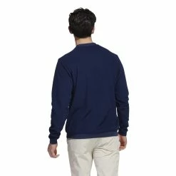 Adidas Core Crew Neck Golf Mid Layer HT5907 -Golf Clothing Sales Shop HT5907 5 APPAREL OnModel BackView white