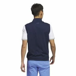 Adidas Elevated 1/4 Zip Golf Vest IB4541 -Golf Clothing Sales Shop IB4541 5 APPAREL OnModel BackView white