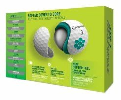 TaylorMade Soft Response Golf Balls | White -Golf Clothing Sales Shop TM22BAL TA508 N7640701 SoftResponse WHT GLB dz Tray v3