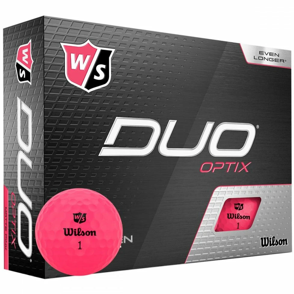 Wilson Staff Duo Optix Matte Golf Balls | Pink 1 Wilson Staff Duo Optix Matte Golf Balls | Pink